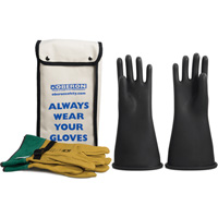Ensemble de gants en caoutchouc pour l'&eacute;lectricit&eacute; de classe 2, 9, 14" lo, 37 cal/cm², NFPA 70E Superchem Industries