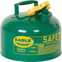 Safety Can for Combustibles, Type I, Galvanized Steel, 2.5 US gal., Green, FM Approved/UL/ULC Listed Superchem Industries