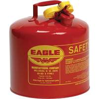 Safety Can for Flammables, Type I, Galvanized Steel, 5 US gal., Red, FM Approved/UL/ULC Listed Superchem Industries