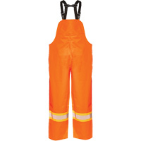 R805 Hurricane Bib Pants, Small, High Visibility Orange Superchem Industries