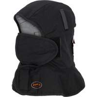 Doublure matelass&eacute;e ignifug&eacute;e Pioneer 765A pour casque de s&eacute;curit&eacute; avec un long cou et embout buccal amovible, Noir/Gris, Coton/FR-Tech/Modacrylique/Nylon Superchem Industries