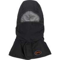 Doublure matelass&eacute;e ignifug&eacute;e Pioneer 765A pour casque de s&eacute;curit&eacute; avec un long cou et embout buccal amovible, Noir/Gris, Coton/FR-Tech/Modacrylique/Nylon Superchem Industries