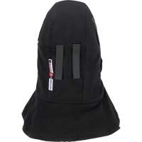 Doublure matelass&eacute;e ignifug&eacute;e Pioneer 765A pour casque de s&eacute;curit&eacute; avec un long cou et embout buccal amovible, Noir/Gris, Coton/FR-Tech/Modacrylique/Nylon Superchem Industries