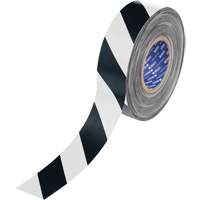 ToughStripe&reg; Max Floor Marking Tape, 2" x 100', Polyester, Black and White Superchem Industries