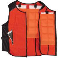 Chill-Its 6260 Lightweight Phase Change Cooling Vest with Rechargeable Packs, Small/Medium, Orange Superchem Industries