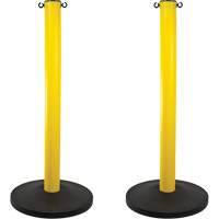 Industrial Stanchion, 37" High, Yellow Superchem Industries