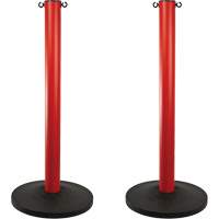 Industrial Stanchion, 37" High, Red Superchem Industries