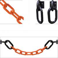 Magnetic Chain Barrier Warehouse Kit, Orange Superchem Industries