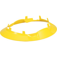 Bordure large compl&egrave;te &agrave; agrafe pour casque d'alpiniste RZRBack, jaune Superchem Industries