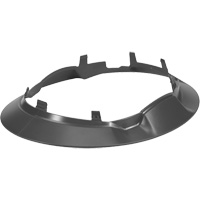 Bordure large compl&egrave;te &agrave; agrafe pour casque d'alpiniste RZRBack, gris fonc&eacute; Superchem Industries