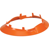 Bordure large compl&egrave;te &agrave; agrafe pour casque d'alpiniste RZRBack, orange brûl&eacute;e Superchem Industries