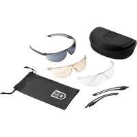 Ensemble de lunettes de s&eacute;curit&eacute; &agrave; protection balistique Gunfire 2.0, Lentille Transparent/Cuivre/Fum&eacute;e, Antibu&eacute;e/Anti-&eacute;gratignures, ANSI Z87+ Superchem Industries