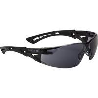 Rush+ Small BSSI Safety Glasses, Smoke/Grey Lens, Anti-Fog/Anti-Scratch, ANSI Z87+ Superchem Industries