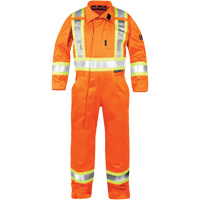 High-Visibility Fire-Resistant Coveralls, Size Small, Orange Superchem Industries