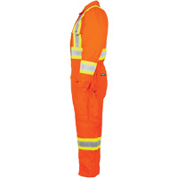 High-Visibility Lined Canvas Overalls, Small, High Visibility Orange Superchem Industries