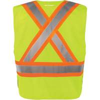 High-Visibility 5-Point Tear Away Vest, High Visibility Orange, Medium/Small, Polyester Superchem Industries