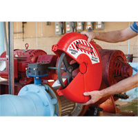 Dispositif de verrouillage coulissant pour vanne &agrave; opercule, Type Volant Superchem Industries