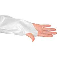 Blouse CoverMe avec passe-pouces, Taille unique, Blanc, Poly&eacute;thyl&egrave;ne Superchem Industries
