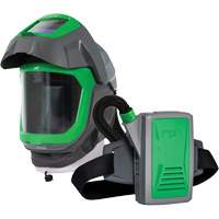 Z-Link Respirator Helmet with Face Seal, Visor & Belt Mount, Facepiece Respirator/Welding Helmet, Lithium-Ion Battery Superchem Industries