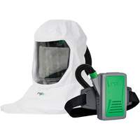 T-Link Respirator with Bump Cap, Breathing Tube, Belt-Mount & PX5 PAPR, Loose Fitting Hood & Faceshield, Lithium-Ion Battery Superchem Industries