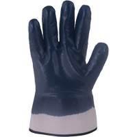 Gants bleu marine avec manchettes renforc&eacute;es &agrave; entoilage coll&eacute; Horizon, Moyen, R&ecirc;vetement Nitrile, Enveloppe en Jersey/Coton Superchem Industries