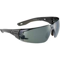 RUSH+ 2.0 M/L Safety Glasses with Black & Grey Frame, Grey/3.0 Lens, Anti-Fog/Anti-Scratch, ANSI Z87+ Superchem Industries