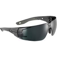 RUSH+ 2.0 M/L Safety Glasses with Black & Grey Frame, Grey/5.0 Lens, Anti-Fog/Anti-Scratch, ANSI Z87+ Superchem Industries