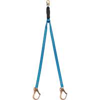 Phoenix Shock-Absorbing Lanyard, 1.8 m/6', Locking Snap Hook Center, Locking Snap Hook Leg Ends, Polyester Superchem Industries