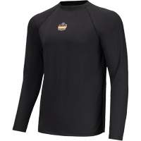 Long Sleeve Lightweight Base Layer Shirt, Men's/Women's, Medium, Black Superchem Industries