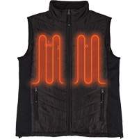 Veste chauffante rechargeable avec batterie externe N-Ferno, Hommes/Unisexe/Femmes, Petit, Noir Superchem Industries