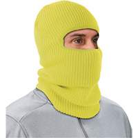 N-Ferno&reg; 2-Layer Rib Knit Freezer Balaclava Face Mask, Acrylic, High-Visibility Lime Green Superchem Industries