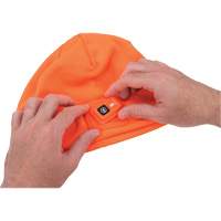 N-Ferno&reg; Winter Skull Cap with LED Rechargeable Light, Fleece Lining, One Size, Orange Superchem Industries