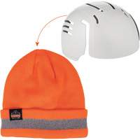 N-Ferno&reg; Reflective Rib Knit Winter Hat & Bump Cap Insert, Acrylic Lining, Medium/Small, Orange Superchem Industries
