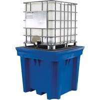 1 IBC Poly Spill Containment Pallet with Drain, 330 US gal. Spill Capacity, 56.5" x 56.5" x 48" Superchem Industries