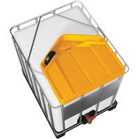 Large 3.9 Gal. Yellow Chemically-Resistant Polyethylene IBC Funnel Superchem Industries