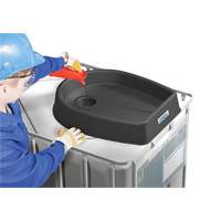 Medium 7.9 Gal. Grey Chemically-Resistant Polyethylene IBC Funnel Superchem Industries