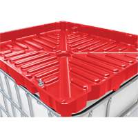 Full Size 30 Gal. Red Chemically-Resistant Polyethylene IBC Funnel Superchem Industries