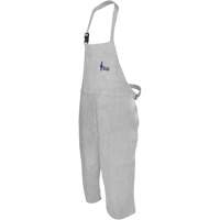 Tablier de soudage en cuir, Salopette &agrave; jambes fendues, 36" lo, Gris perle Superchem Industries