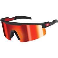 Lunettes de s&eacute;curit&eacute; enveloppantes, Lentille Rouge/Miroir, Anti-&eacute;gratignures, ANSI Z87+/R&eacute;pond ou surpasse la norme CSA Z94.3 Superchem Industries