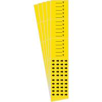 Marqueurs de tuyau avec espace vierge suivi du symbole °F , Autocollant, 2-1/4" h x 14" la, Noir sur jaune Superchem Industries