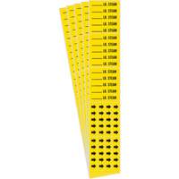Marqueur de tuyau avec espace vierge suivi de LB. Steam, Autocollant, 2-1/4" h x 2-3/4" la, Noir sur jaune Superchem Industries