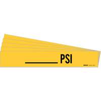 Marqueur de tuyau PSI, Autocollant, 2-1/4" h x 14" la, Noir sur jaune Superchem Industries
