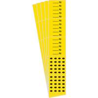 Marqueurs de tuyau PSI, Autocollant, 2-1/4" h x 2-3/4" la, Noir sur jaune Superchem Industries