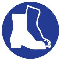 Right to Know Pictogram Labels -Boots, Vinyl, Sheet, 1" L x 1-1/8" W Superchem Industries