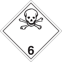 Plaque-&eacute;tiquette TMD mati&egrave;res toxiques, Vinyle adh&eacute;sif Superchem Industries