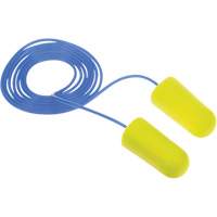 Bouchons d'oreilles n&eacute;on jaune E-A-Rsoft, Vrac - Sac en poly, Avec cordon Superchem Industries