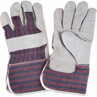 Gants d'ajusteur rugueux, Grand, Paume en Cuir de vache refendu, Doublure en Coton Superchem Industries