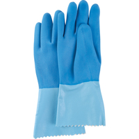 Blue-Grip Heavyweight Gloves, Size 6/Small, 12" L, Rubber Latex, Interlock Inner Lining, 45-mil Superchem Industries