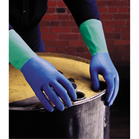 Protector Gloves, Size 6/Small/6.5, 13" L, Nitrile/Rubber Latex, Flock-Lined Inner Lining, 28-mil Superchem Industries
