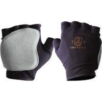 Anti-Impact Fingerless Right-Hand Glove, X-Small, Split Leather Palm, Slip-On Cuff Superchem Industries